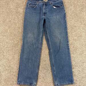 LL Bean Classic Fit Jeans Mens 36x30 Blue Straight Leg Cotton Denim Pants EUC